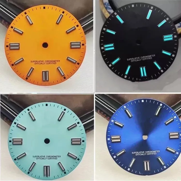 28mm Super Blue Green Luminous Watch Dial Surface for ETA 2824/2836/8215/8200/2813 Movement R Watch Suitable for 36mm Case
28mm Super Blue Green Luminous Watch Dial Surface for ETA 2824/2836/8215/8200/2813 Movement R Watch Suitable for 36mm Case