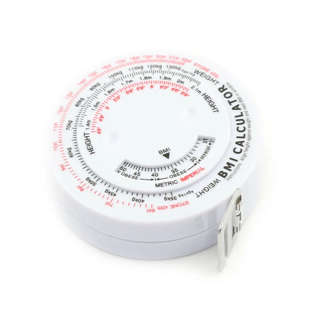 1pcs 150cm Measuring Tape BMI Body Mass Index Retractable Tape Calculator Diet Round Metric Measures Tools Multiple Colour
1pcs 150cm Measuring Tape BMI Body Mass Index Retractable Tape Calculator Diet Round Metric Measures Tools Multiple Colour