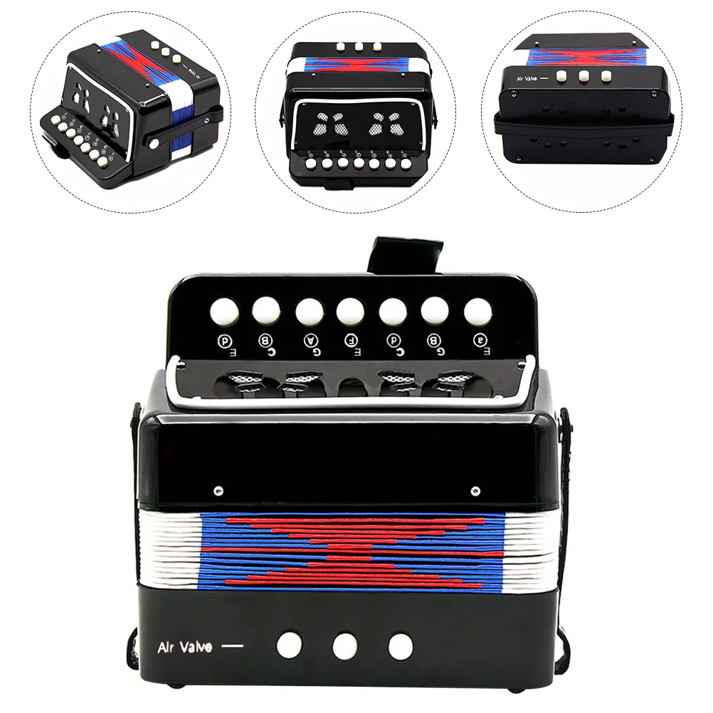 1pc Portable Accordion Introductory Musical Instruments Educational Plaything (Black) 
1pc Portable Accordion Introductory Musical Instruments Educational Plaything (Black)