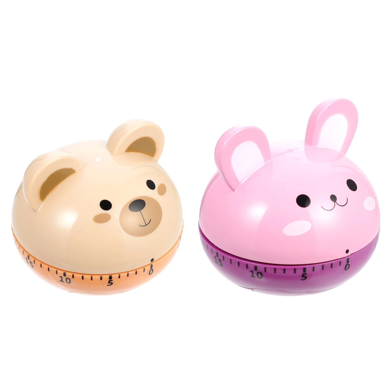 

2 Pcs Mechanic Tools Cartoon Timer Cooking Reminder Device Alarm Clock Kitchen Management Abs Mechanical Lovely Timing Child