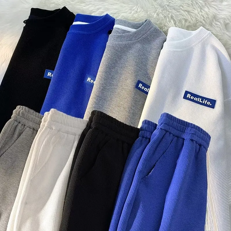 Japan Fashion Men Short Sets Hip Hop Rock Casual Short Suit Waffler T Shirts Shorts 2 Piece Set Men Summer Tracksuit Men 2023
Japan Fashion Men Short Sets Hip Hop Rock Casual Short Suit Waffler T Shirts Shorts 2 Piece Set Men Summer Tracksuit Men 2023