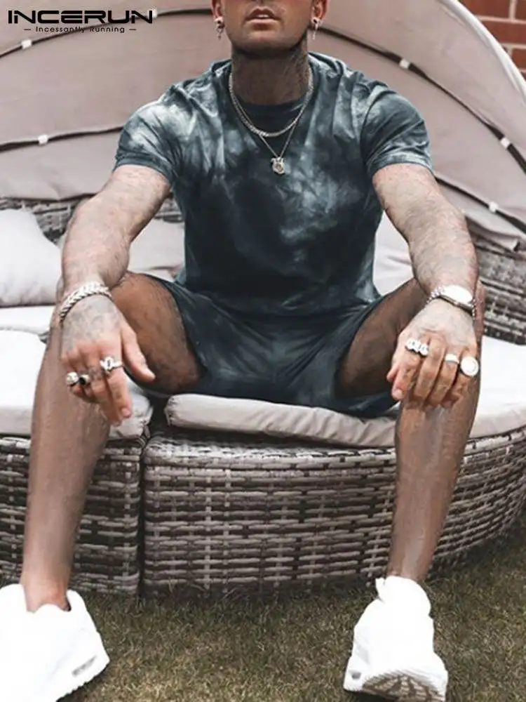 INCERUN Men Sets Tie Dye Printed Streetwear Summer 2022 O-neck Short Sleeve T Shirts & Shorts Two Pieces Men Casual Suits S-5XL
INCERUN Men Sets Tie Dye Printed Streetwear Summer 2022 O-neck Short Sleeve T Shirts & Shorts Two Pieces Men Casual Suits S-5XL