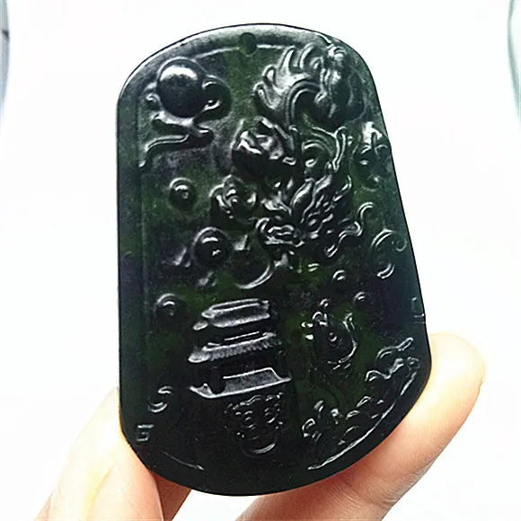 100% Natural jade carp Pendant Black green jade Amulet statue Hand Carving Jewelry Fashion Amulet Men Women Gifts
100% Natural jade carp Pendant Black green jade Amulet statue Hand Carving Jewelry Fashion Amulet Men Women Gifts