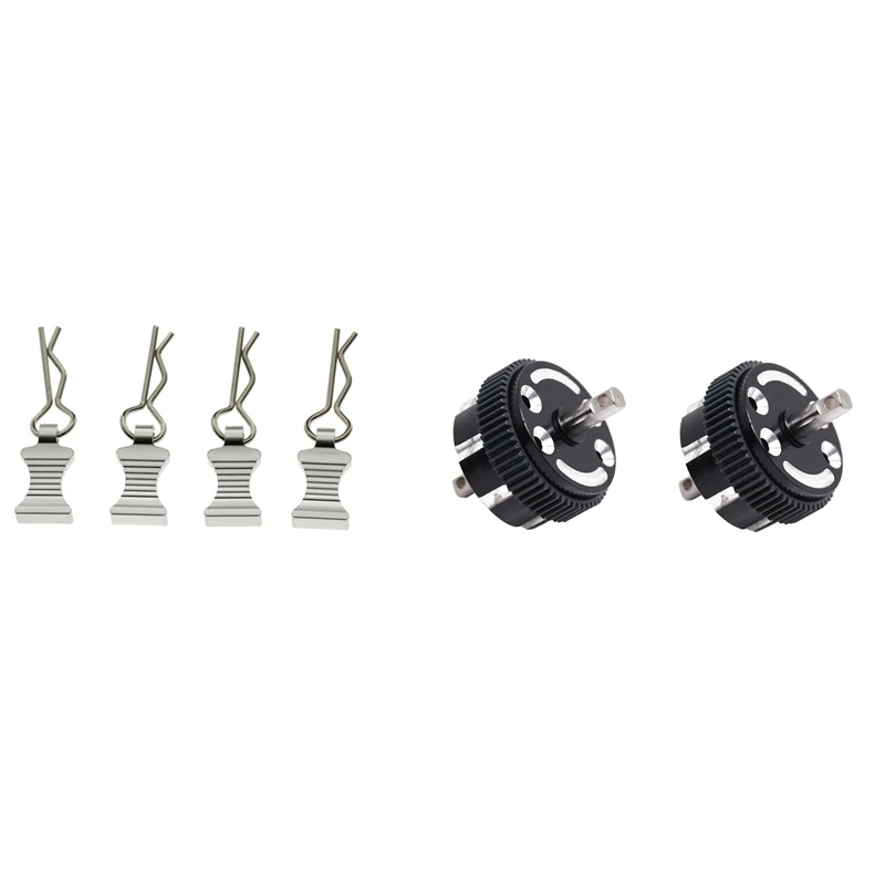 4Pcs R-Type Body Shell Clips Pin For Axial SCX10 TRX4 1/8 Silver & 2 Pcs Metal Differential Case Set
4Pcs R-Type Body Shell Clips Pin For Axial SCX10 TRX4 1/8 Silver & 2 Pcs Metal Differential Case Set
