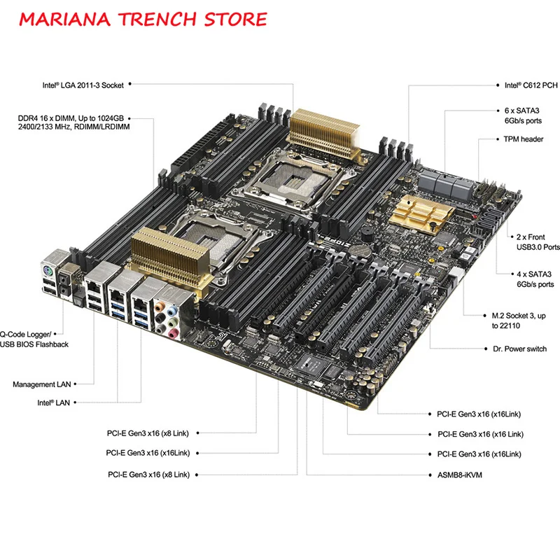 Z10PE-D16 WS for ASUS Motherboard (Used/Second-hand)
Z10PE-D16 WS for ASUS Motherboard (Used/Second-hand)