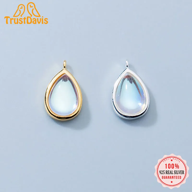 TrustDavis New Real 925 Sterling Silver Synthetic Moonstone Water Drop Charm Pendant Handmade DIY Accessories Jewelry DZ77 
TrustDavis New Real 925 Sterling Silver Synthetic Moonstone Water Drop Charm Pendant Handmade DIY Accessories Jewelry DZ77