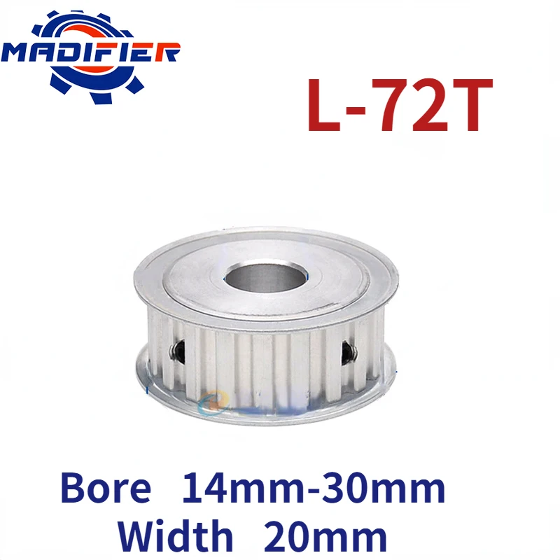 AF type 72 Teeth two-sided flat L Timing pulley hole 14/15/16/17/18/19/20/22/24/25/28/30mm for Width 20mm
AF type 72 Teeth two-sided flat L Timing pulley hole 14/15/16/17/18/19/20/22/24/25/28/30mm for Width 20mm