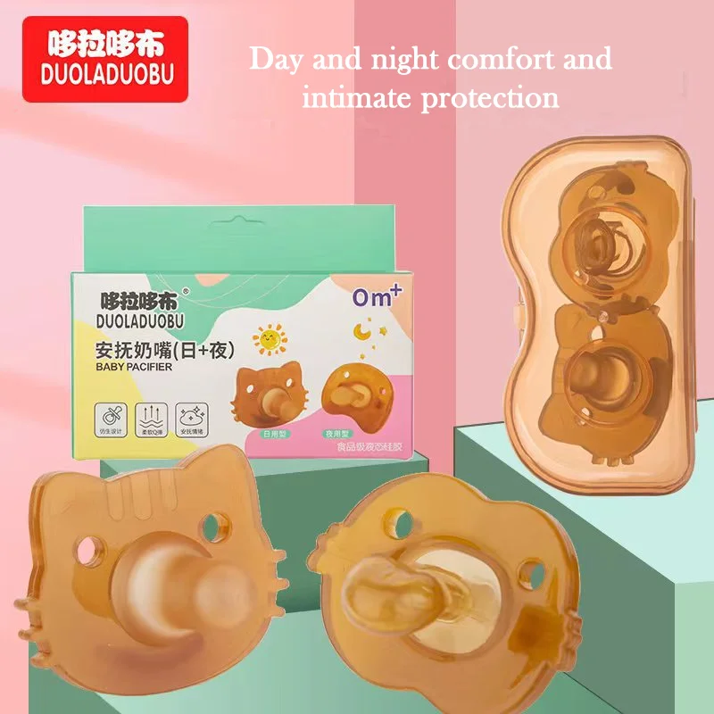 DUOLADUOBU Newborn Baby Day and Night Full Silicone Pacifier Sleep Type Play Mouth with Box Two Packs
DUOLADUOBU Newborn Baby Day and Night Full Silicone Pacifier Sleep Type Play Mouth with Box Two Packs