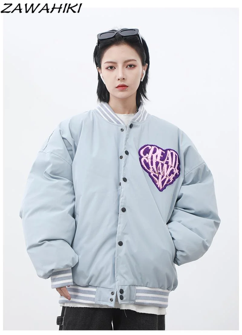 Зимняя куртка с вышивкой с надписью, свободные белые утепленные бейсбольные куртки в стиле ретро, плотное пальто, женская теплая куртка BF ...
Зимняя куртка с вышивкой с надписью, свободные белые утепленные бейсбольные куртки в стиле ретро, плотное пальто, женская теплая куртка BF ...