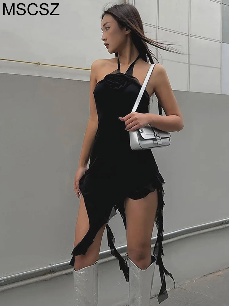 Halter Ruffle Mini Dress With Fringes Sexy Black Night Club Party Dresses Off Shoulder Asymmetrical Bodycon Summer Dress 2023
Halter Ruffle Mini Dress With Fringes Sexy Black Night Club Party Dresses Off Shoulder Asymmetrical Bodycon Summer Dress 2023