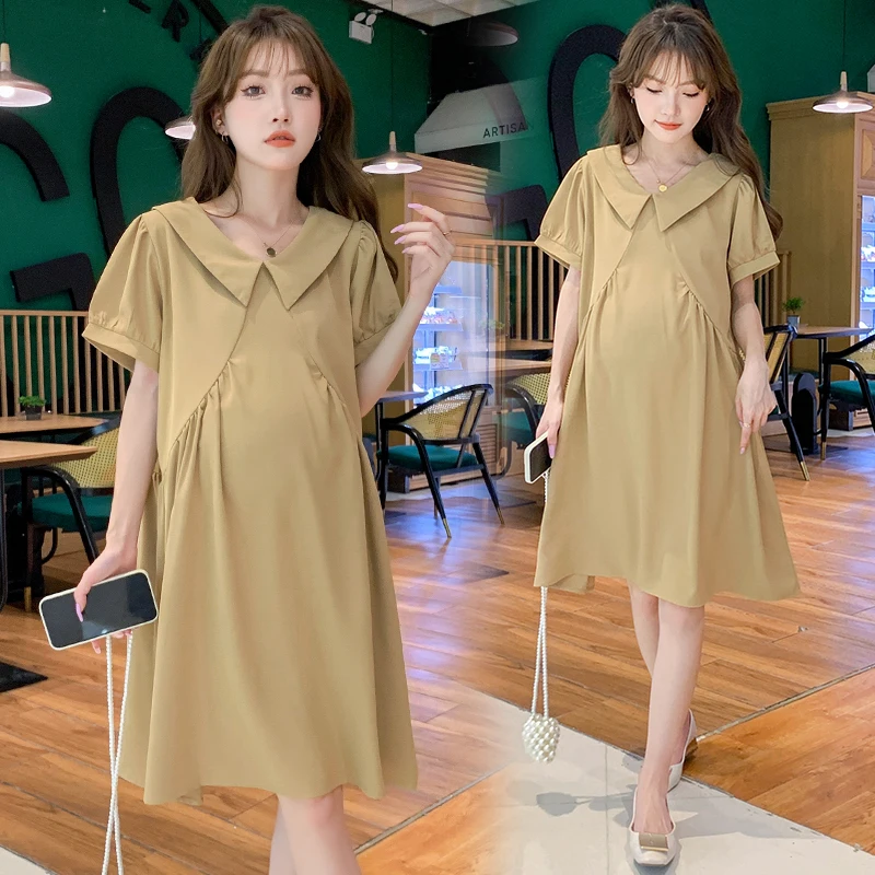 7210# 2023 Summer Korean Fashion Maternity Dress Sweet Loose Straight Clothes for Pregnant Women Cute Pregnancy A Line Clothing
7210# 2023 Summer Korean Fashion Maternity Dress Sweet Loose Straight Clothes for Pregnant Women Cute Pregnancy A Line Clothing