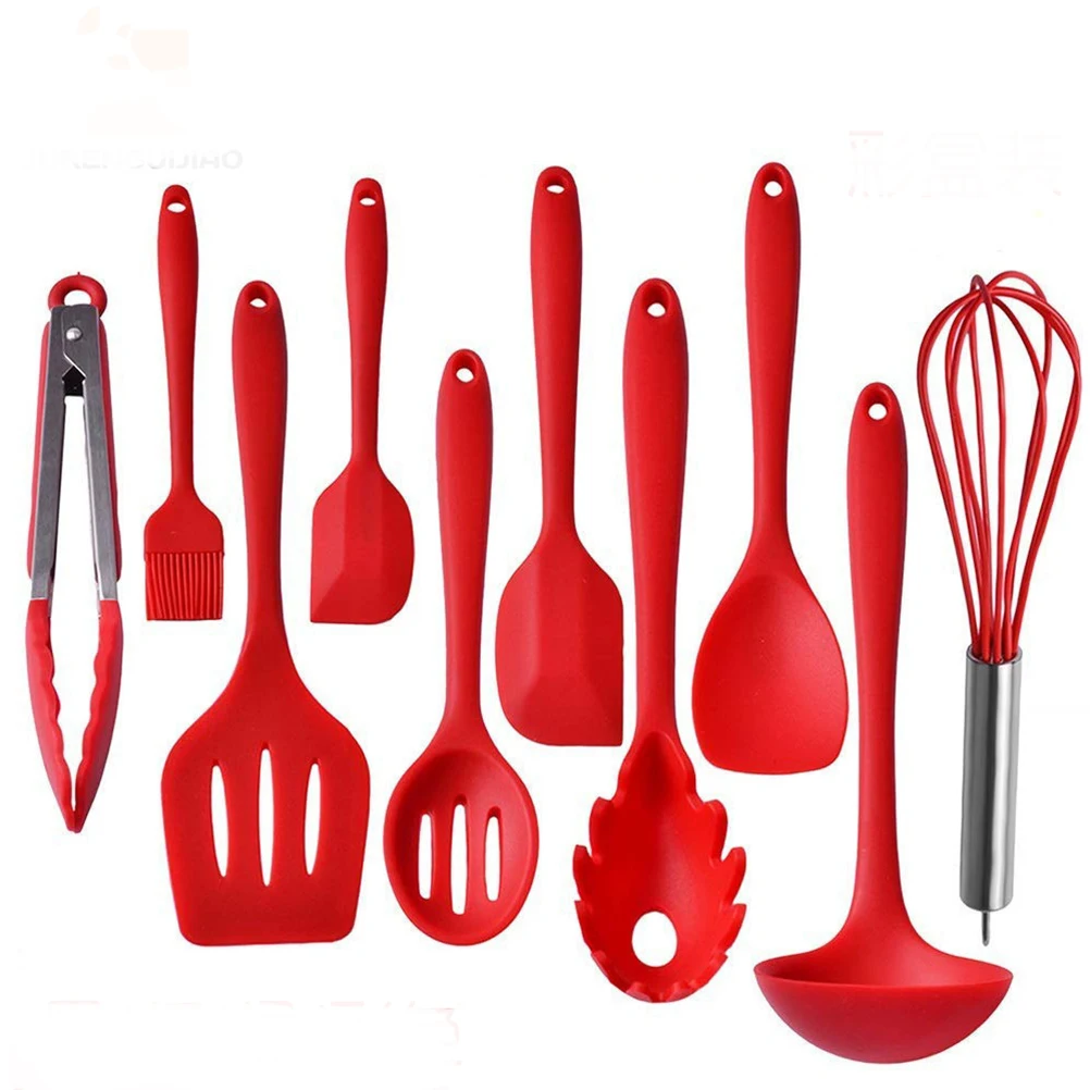 10 Piece Kitchen Utensils Cookware Heat Resistant Cooking Cutlery Baking Cooking Nonstick Set Baking Utensils
10 Piece Kitchen Utensils Cookware Heat Resistant Cooking Cutlery Baking Cooking Nonstick Set Baking Utensils