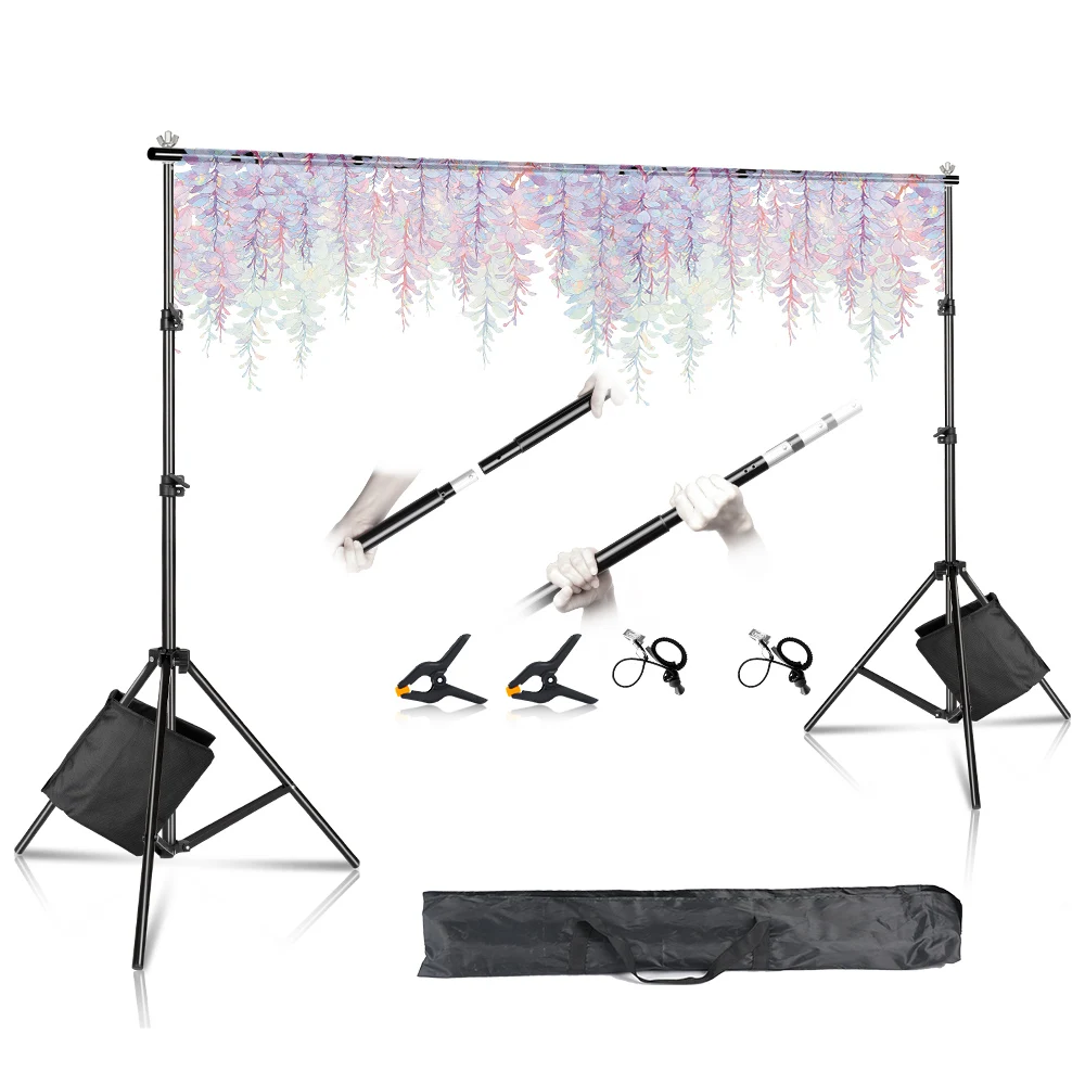 2x3M Photography Studio Background Backdrop Support Stand Adjustable Support System Kit with Carrying Bag
2x3M Photography Studio Background Backdrop Support Stand Adjustable Support System Kit with Carrying Bag