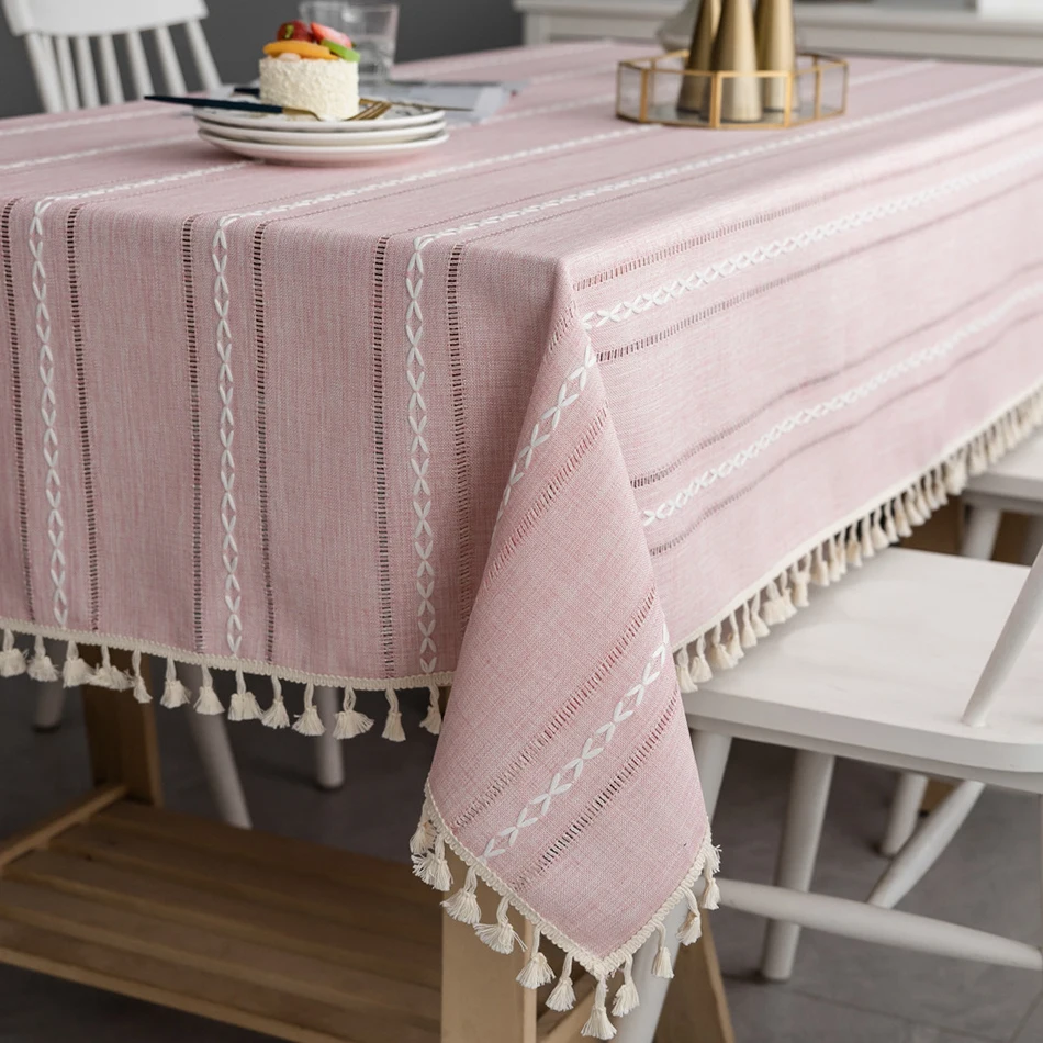 Tablecloth Lace Cotton Linen Stripe Dustproof Art Table Cloth Home Coffee Wedding Table Cover For Living Room Rectangular Fabric
Tablecloth Lace Cotton Linen Stripe Dustproof Art Table Cloth Home Coffee Wedding Table Cover For Living Room Rectangular Fabric
