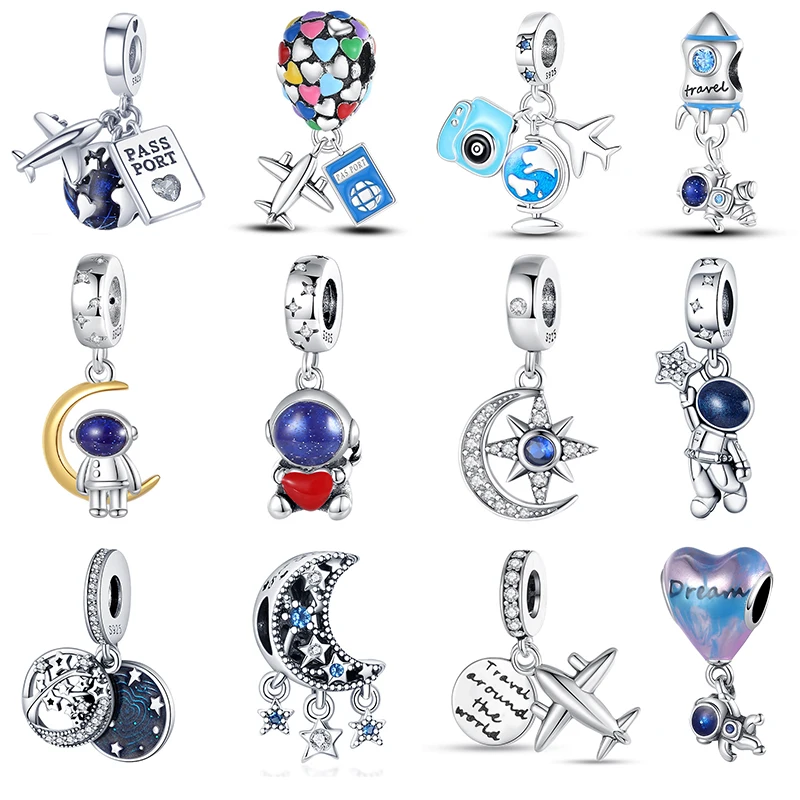 Fashion 925 Sterling Silver Astronaut Space Series Charms Beads Fit Pandora 925 Original Bracelets DIY Anniversary Jewelry Gift
Fashion 925 Sterling Silver Astronaut Space Series Charms Beads Fit Pandora 925 Original Bracelets DIY Anniversary Jewelry Gift