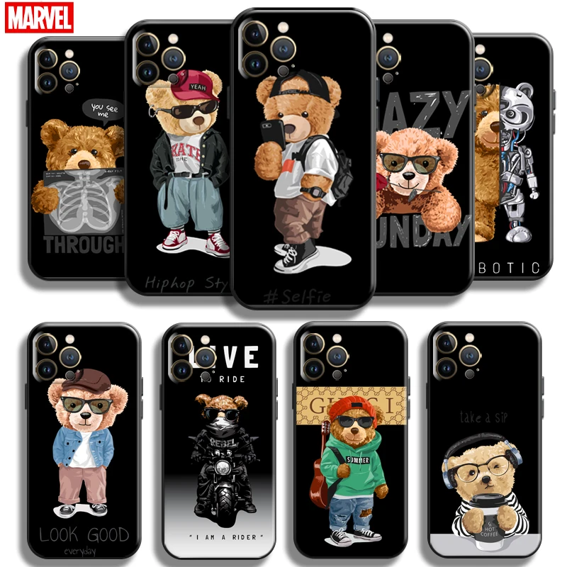 Cute Bear Fashion style Phone Case For Apple iPhone 13 12 11 Pro Mini X XR XS Max SE 5S 6 6S 7 8 Plus Liquid Silicone Back Black
Cute Bear Fashion style Phone Case For Apple iPhone 13 12 11 Pro Mini X XR XS Max SE 5S 6 6S 7 8 Plus Liquid Silicone Back Black
