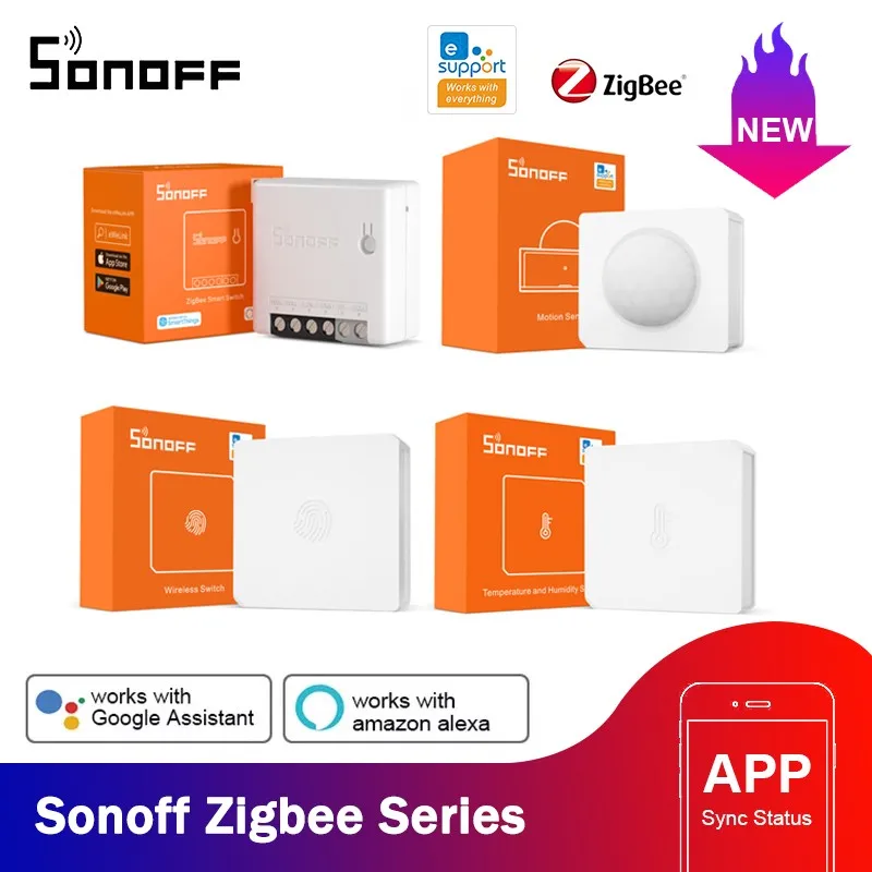 Беспроводной переключатель SONOFF ZBBridge Zigbee 3,0, датчик температуры и влажности движения, двери/окна, работает с Alexa Google Home
Беспроводной переключатель SONOFF ZBBridge Zigbee 3,0, датчик температуры и влажности движения, двери/окна, работает с Alexa Google Home