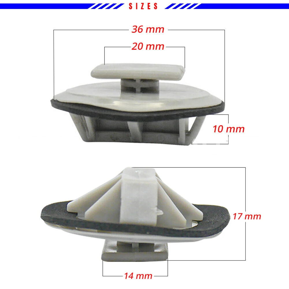 20pcs Moulding Clips For Mazda3 6 MX-5 With Gasket Side Skirt Trim Clip Retaining Buckle BP4L-51-SJ3, 12174B Gray ABS Plastic
20pcs Moulding Clips For Mazda3 6 MX-5 With Gasket Side Skirt Trim Clip Retaining Buckle BP4L-51-SJ3, 12174B Gray ABS Plastic