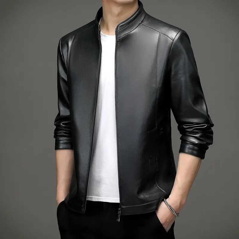 Men Causal Vintage Leather Jacket Coat Men Spring Outfit Design Motor Biker Pocket Leather Jacket Men Clothing Outerwear G106
Men Causal Vintage Leather Jacket Coat Men Spring Outfit Design Motor Biker Pocket Leather Jacket Men Clothing Outerwear G106