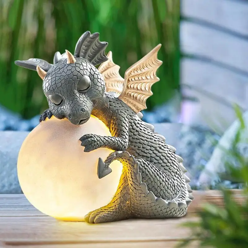 Cute Dinosaur Night Light New Garden Sleeping Moon Dinosaur Resin Ornaments Exquisite Unique Dino Night Light Gift For Birthday 
Cute Dinosaur Night Light New Garden Sleeping Moon Dinosaur Resin Ornaments Exquisite Unique Dino Night Light Gift For Birthday