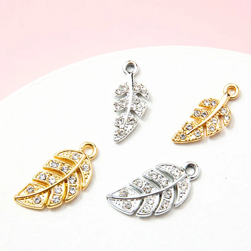 10Pcs Gold Plated Crystal Leaf Charms Pendants for Jewelry Making DIY Bracelet Women Necklace Earrings Accessories Findings
10Pcs Gold Plated Crystal Leaf Charms Pendants for Jewelry Making DIY Bracelet Women Necklace Earrings Accessories Findings