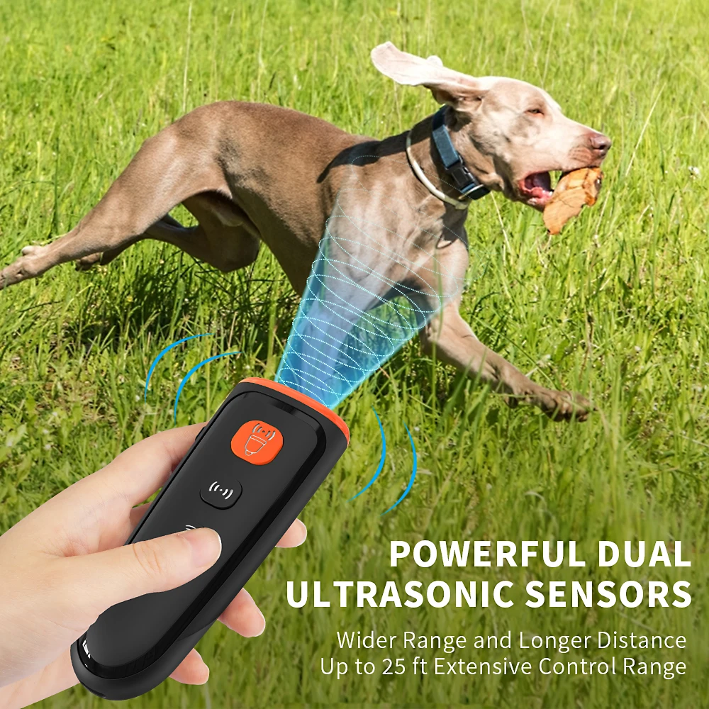 

MASBRILL Dog Repeller No Dog Noise Anti Barking Device Ultrasonic Dog Bark Deterrent Devices Training 3 Modes USB Rechargeable