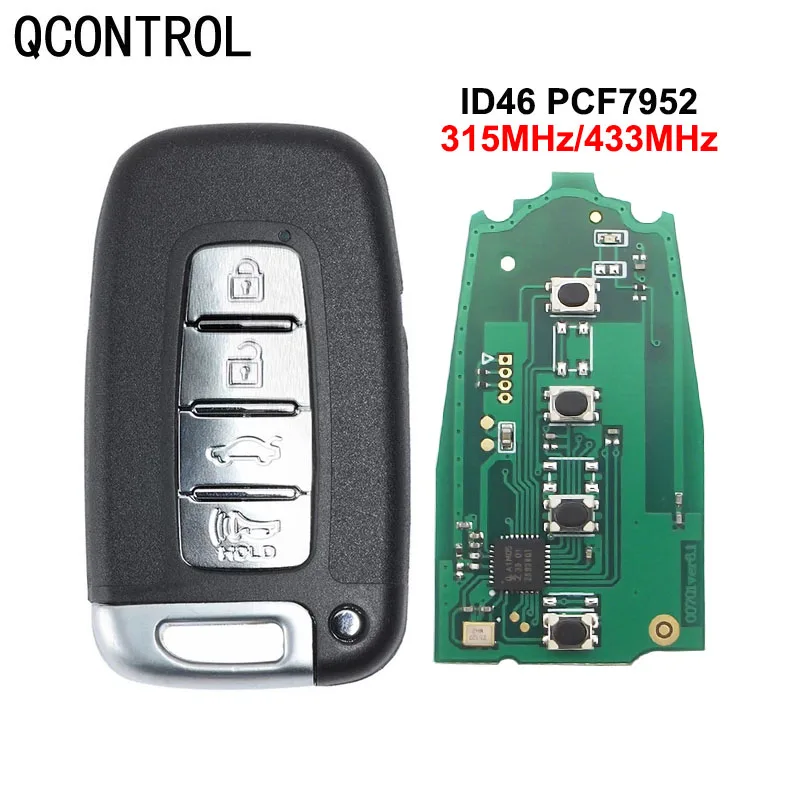 QCONTROL Car Remote Smart Key Fit for HYUNDAI 315433MHz I30 I45 Ix35 Genesis Equus Veloster Tucson Sonata Elantra with ID46 Chip
QCONTROL Car Remote Smart Key Fit for HYUNDAI 315433MHz I30 I45 Ix35 Genesis Equus Veloster Tucson Sonata Elantra with ID46 Chip
