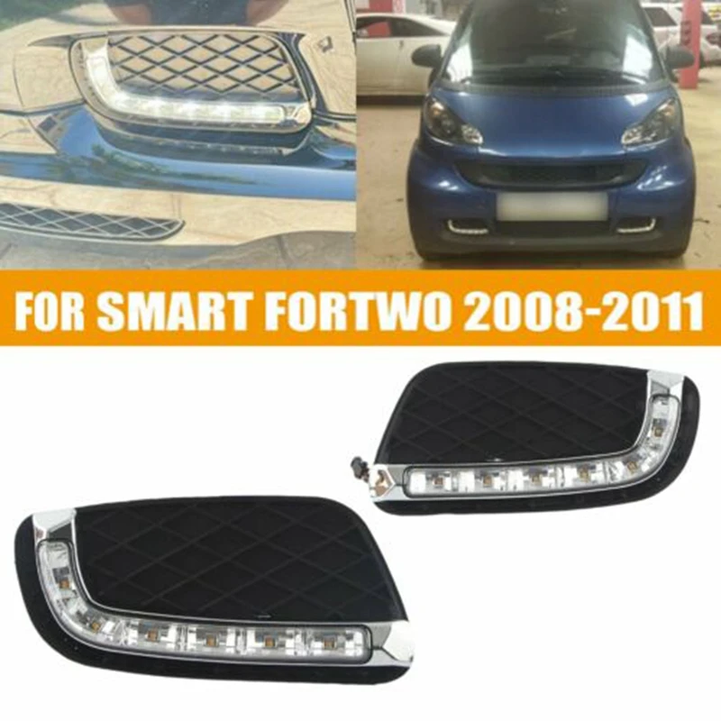 Для Mercedes-Benz Smart Fortwo 2008-2011 светодиодные дневные ходовые огни противотуманные фары
Для Mercedes-Benz Smart Fortwo 2008-2011 светодиодные дневные ходовые огни противотуманные фары