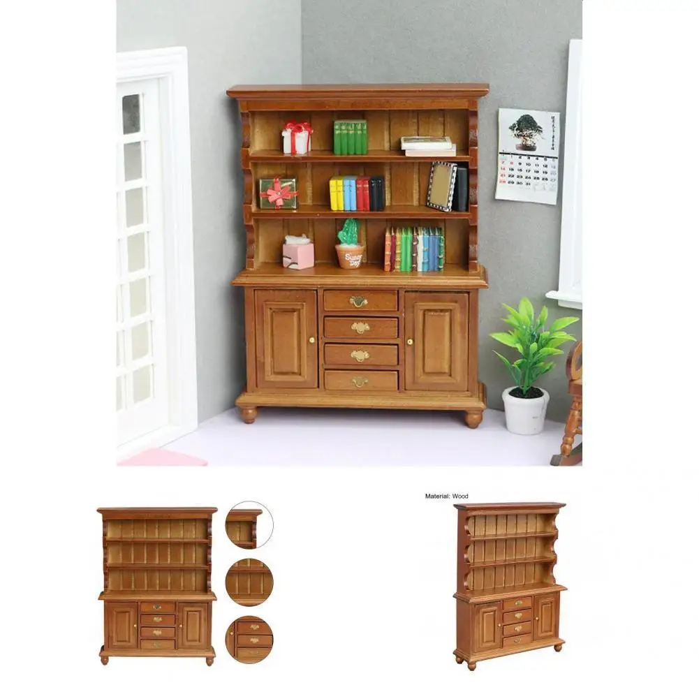 Brown Functional Home Dollhouse Cabinet Vertical Showcase Creative Miniature Cabinet Lightweight for 1/12 Doll House 
Brown Functional Home Dollhouse Cabinet Vertical Showcase Creative Miniature Cabinet Lightweight for 1/12 Doll House