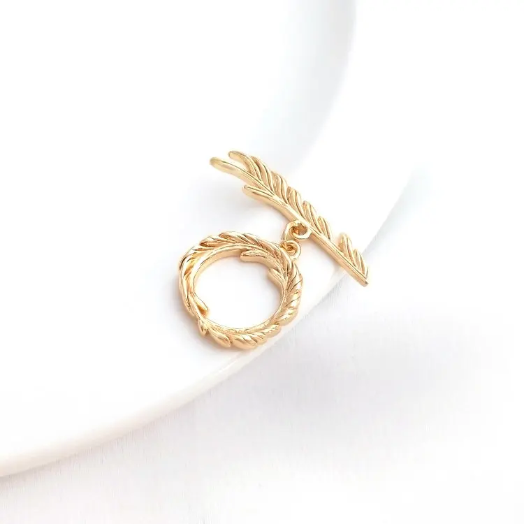 17*29MM 14K Gold Color Plated Brass Feather O Toggle Clasps High Quality Diy Jewelry Making Supplies
17*29MM 14K Gold Color Plated Brass Feather O Toggle Clasps High Quality Diy Jewelry Making Supplies