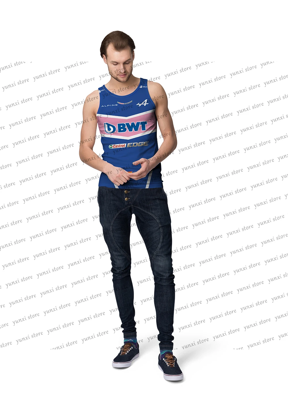 2022 New F1 Men's Fitness Upper Outdoor Sports Vest Running Gym Sports Workout Vest Leisure Entertainment Top Summer Hot Sale
2022 New F1 Men's Fitness Upper Outdoor Sports Vest Running Gym Sports Workout Vest Leisure Entertainment Top Summer Hot Sale