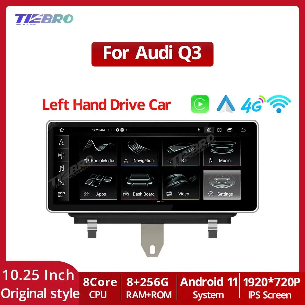 TIEBRO 10.25'' 8G+256G Android 11 Car Radio for Audi Q3 2013-2018 Multimedia Player GPS Navigation Stereo CarPlay Headunit DSP
TIEBRO 10.25'' 8G+256G Android 11 Car Radio for Audi Q3 2013-2018 Multimedia Player GPS Navigation Stereo CarPlay Headunit DSP