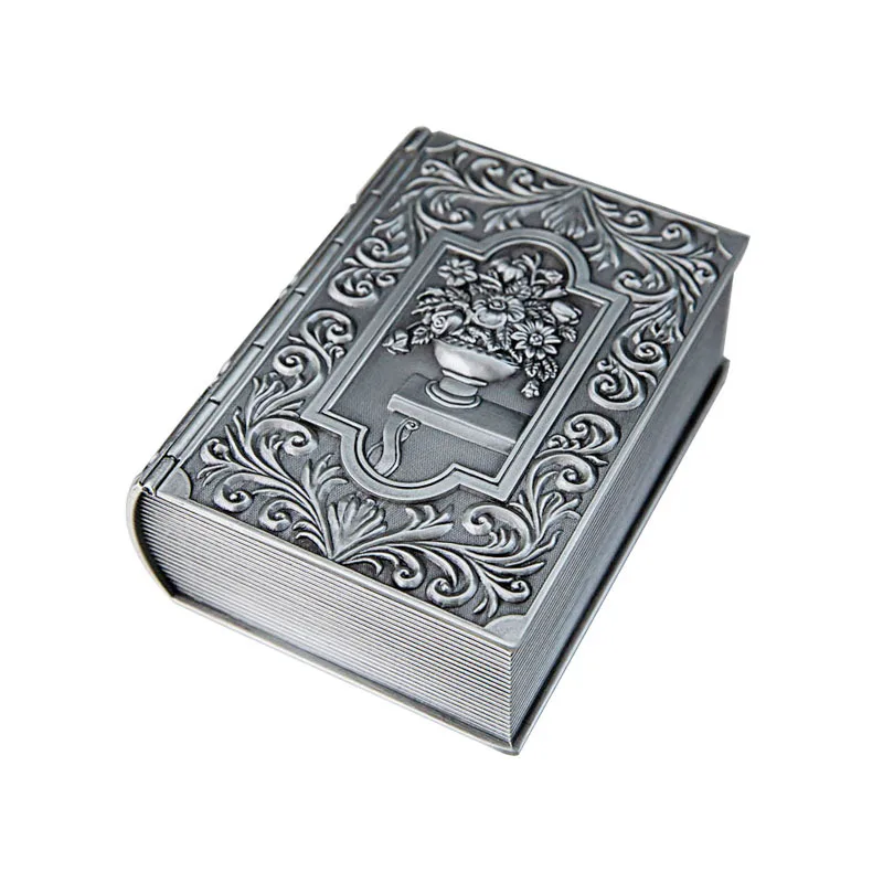 

Metal European-style Creative Retro Personality Book Storage Box High-end Exquisite Scripture Home Desktop Jewelry Box