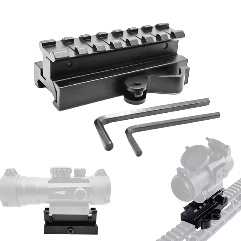 Picatinny Riser Mount 7 Slots Adjustable Height From 7/8" To 9/8" With Lockdown QD Release Rail For Red Dots Scopes Flashlight
Picatinny Riser Mount 7 Slots Adjustable Height From 7/8" To 9/8" With Lockdown QD Release Rail For Red Dots Scopes Flashlight