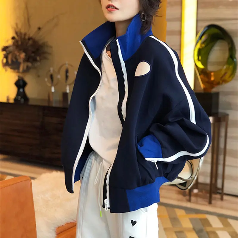 Office Lady Chic Jackets Women Korean Style Loose Stand Collar Coat Woolen Office Lady Casual Zippers Coats Print Outwear T704
Office Lady Chic Jackets Women Korean Style Loose Stand Collar Coat Woolen Office Lady Casual Zippers Coats Print Outwear T704