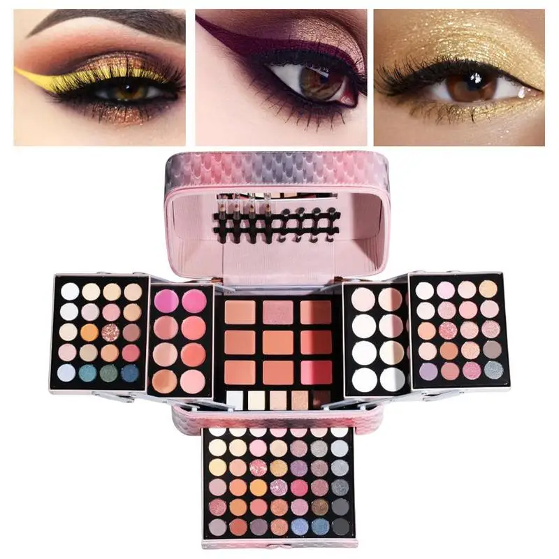 

Makeup Eyeshadow Palette 82 Colors Eyeshadow Palette With Makeup Brushes Set Makeup Kit Matte Shimmer Pigmented Eye Shadow