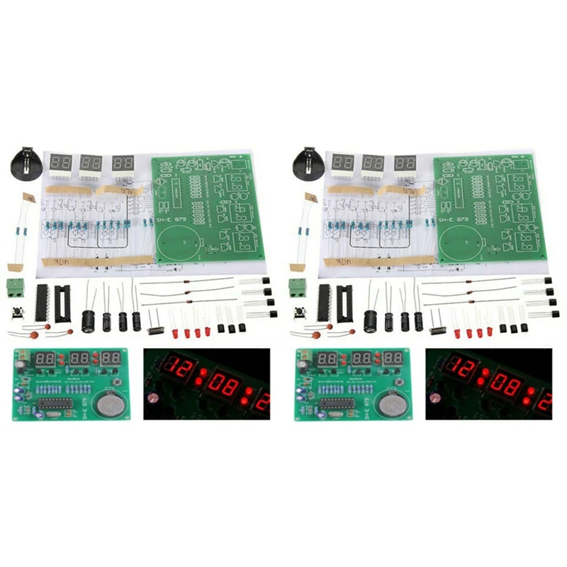 2 Set AT89C2051 6 Digital LED Display Electronic Clock DIY Kit Receiver For Arduino Flux
2 Set AT89C2051 6 Digital LED Display Electronic Clock DIY Kit Receiver For Arduino Flux