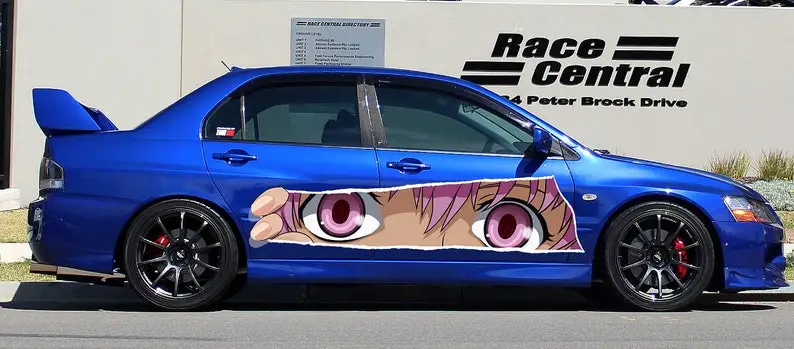 

Anime Eyes Full Color Car Vinyl Design, Sexy Anime Car wrap, Car Vinyl, cn 086