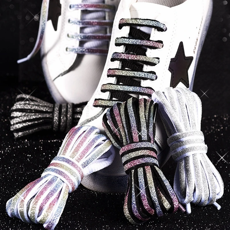 1Pair Reflective Shoe laces Laser sequin Shoelaces For Kids and Adult Dark night Reflective Safety Shoelace Sneaker Laces Shoes 
1Pair Reflective Shoe laces Laser sequin Shoelaces For Kids and Adult Dark night Reflective Safety Shoelace Sneaker Laces Shoes