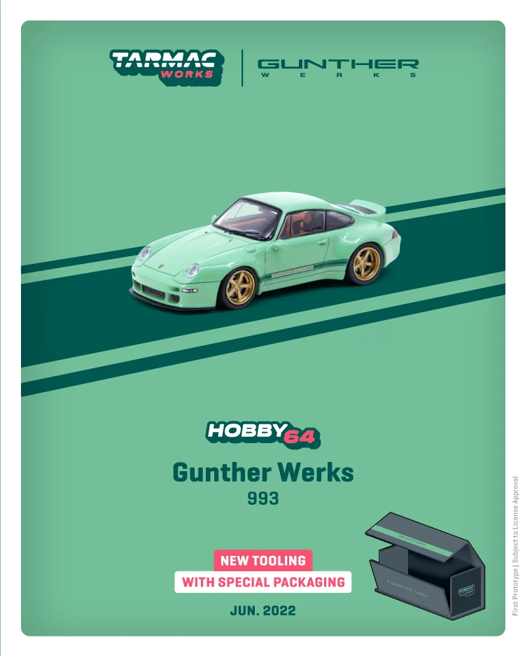 Tarmac работает 1:64 Gunther Werks 993 зеленый со специальной упаковочной коробкой, литая модель автомобиля
Tarmac работает 1:64 Gunther Werks 993 зеленый со специальной упаковочной коробкой, литая модель автомобиля