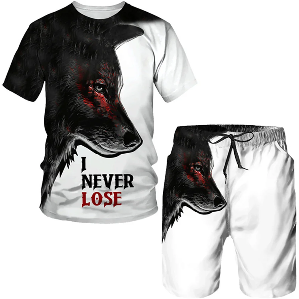 Lovers Wolf T Shirt Set Men's T-Shirts For Men Suits Top Tee Short Sleeve Camiseta 3d Print Tshirt Branded Fashion Clothes
Lovers Wolf T Shirt Set Men's T-Shirts For Men Suits Top Tee Short Sleeve Camiseta 3d Print Tshirt Branded Fashion Clothes