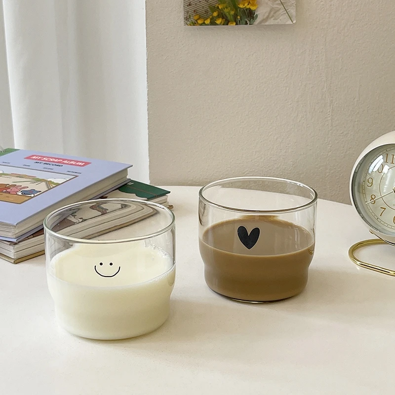 Korean Style Smile Glass Cup Stackable Transparent Cup Minimalist Breakfast Drinking Cups Juice Milk Coffe Utensil Drinkware
Korean Style Smile Glass Cup Stackable Transparent Cup Minimalist Breakfast Drinking Cups Juice Milk Coffe Utensil Drinkware