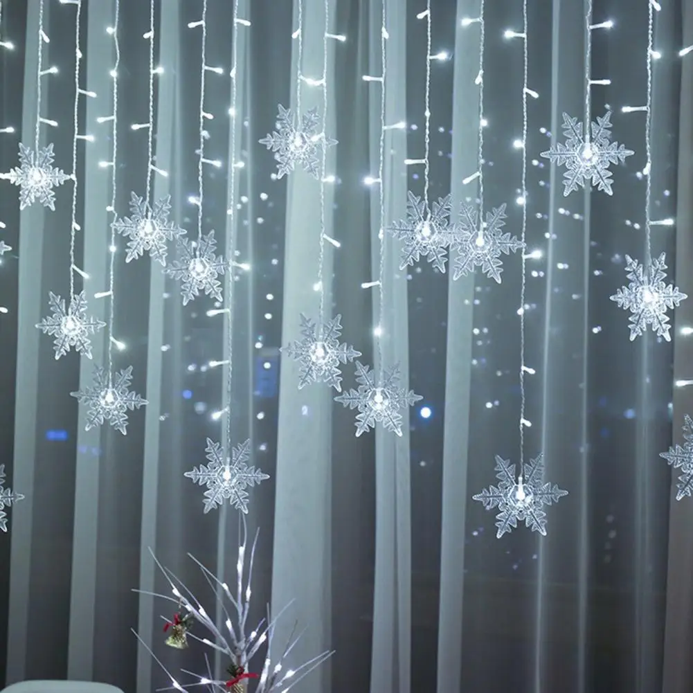 Energy-saving 8 Modes Decorative Christmas Snowflake LED Curtain Lamp Party Arrangement Light Icicle Light for Wedding
Energy-saving 8 Modes Decorative Christmas Snowflake LED Curtain Lamp Party Arrangement Light Icicle Light for Wedding
