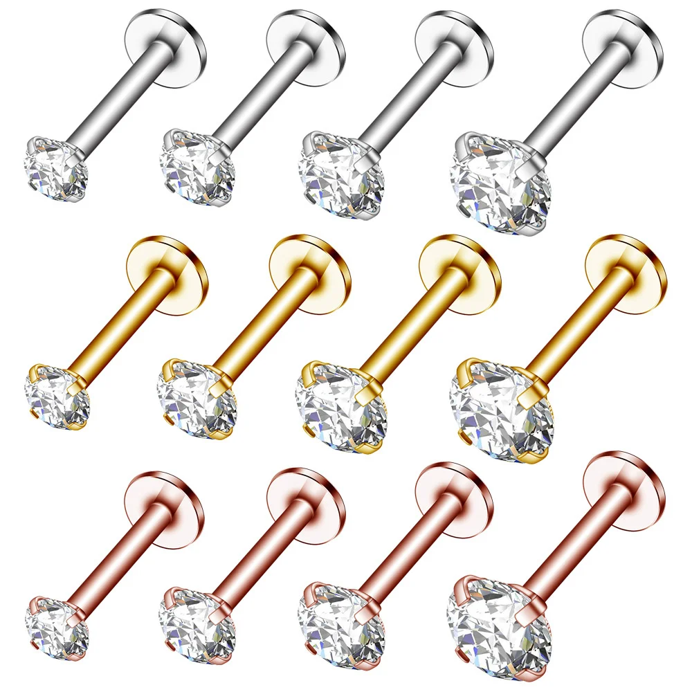 Silver Zircon Ear Studs Rings Stainless Steel Cartilage Earrings Septum Piercing Ornament Accessories Body Jewelry For Women
Silver Zircon Ear Studs Rings Stainless Steel Cartilage Earrings Septum Piercing Ornament Accessories Body Jewelry For Women