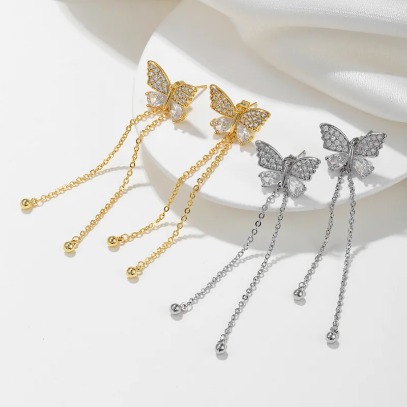 Cold wind butterfly earrings for female minority light luxury design sense tassel earrings high quality earrings
Cold wind butterfly earrings for female minority light luxury design sense tassel earrings high quality earrings