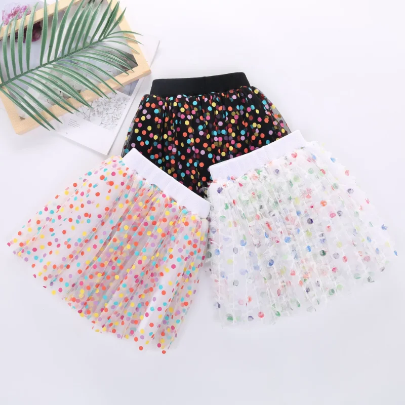 Summer Girls Princess Skirts Macaron Polka Dot Tutu Skirt Fuffy Skort Candy Girl Color Dot Dance Mesh Skirt Children Lace Faldas 
Summer Girls Princess Skirts Macaron Polka Dot Tutu Skirt Fuffy Skort Candy Girl Color Dot Dance Mesh Skirt Children Lace Faldas
