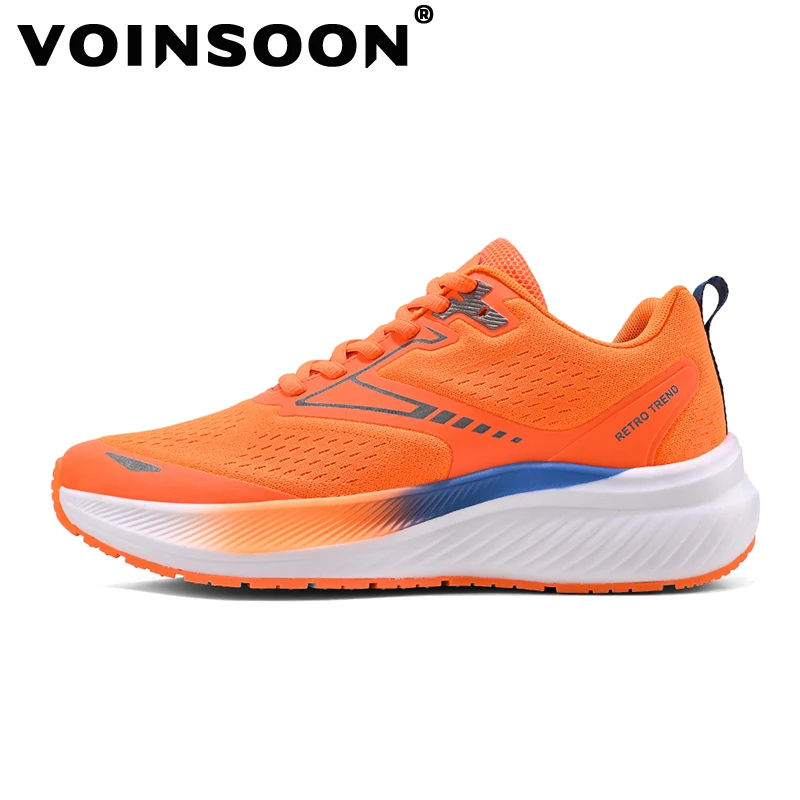 

Voinsoon Men's High-rise Cushioning Running Shoes Skin-friendly Breathable Mesh Sneaker Sweat-absorbing Odor-proof Sports Shoes