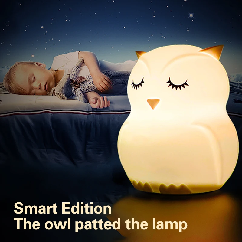 Owl Night Lights App Control Night Light Cordless Silicone Cartoon Owl LED Bed Light Color-Chargeable Cartoon Lamp for Bedroom
Owl Night Lights App Control Night Light Cordless Silicone Cartoon Owl LED Bed Light Color-Chargeable Cartoon Lamp for Bedroom