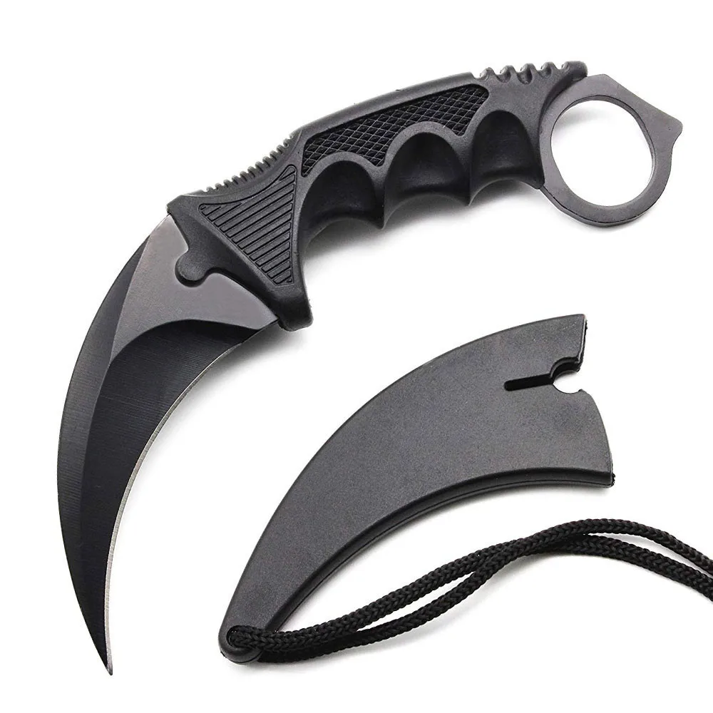 CS GO Hunting Fixed Knife Karambit Tactical Combat Survival Neck Claw Knives Hike Outdoor Self Defense Hunting Survival Knife
CS GO Hunting Fixed Knife Karambit Tactical Combat Survival Neck Claw Knives Hike Outdoor Self Defense Hunting Survival Knife