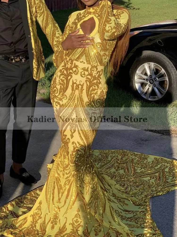 KADIER NOVIAS Long Sleeves High Neck Gold Mermaid Prom Dresses 2022 Sequin Lace Evening Gown Vestidos De Fiesta
KADIER NOVIAS Long Sleeves High Neck Gold Mermaid Prom Dresses 2022 Sequin Lace Evening Gown Vestidos De Fiesta